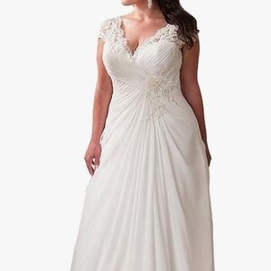 Elegant White Lace Wedding Dress